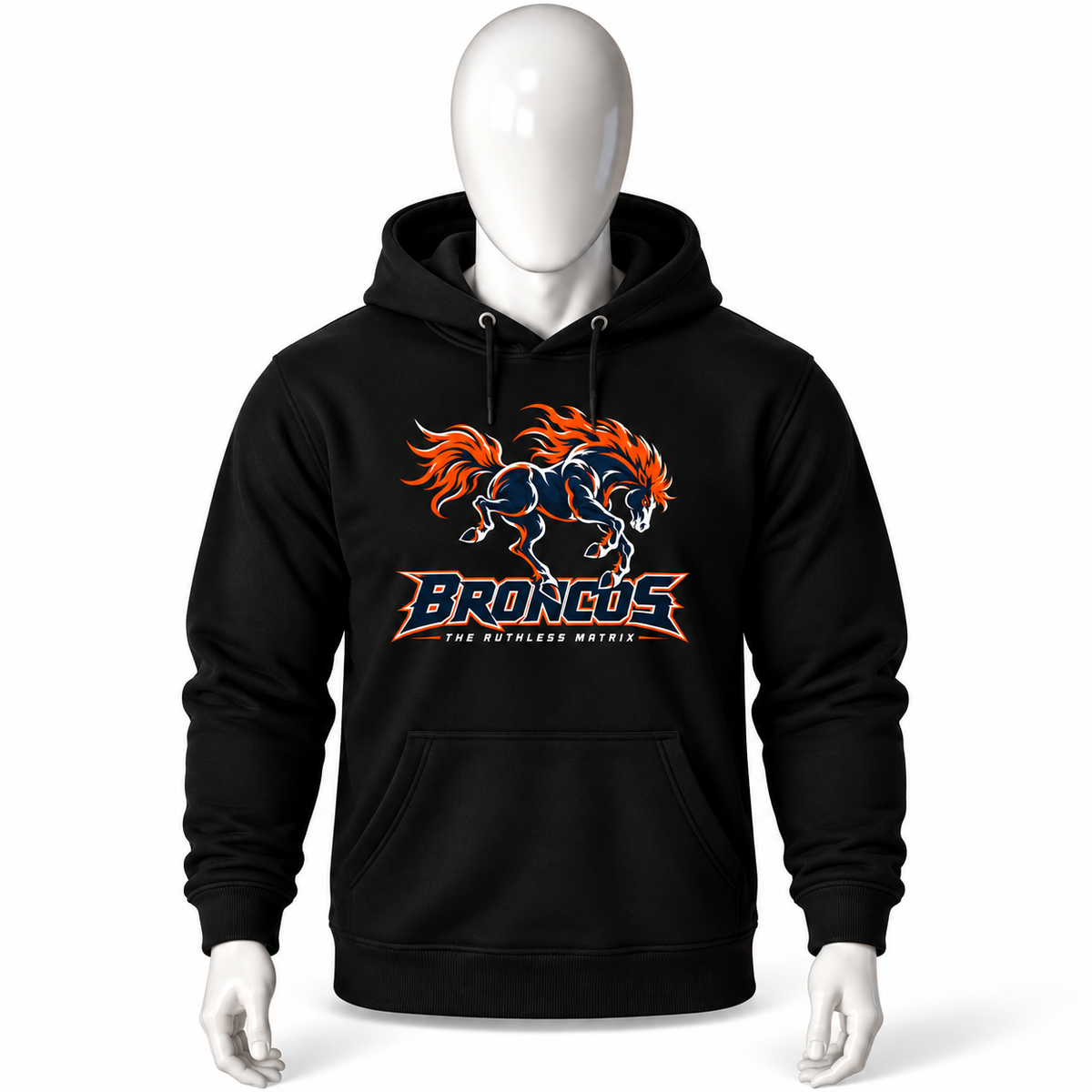 The Ruthless Matrix NFL Denver Broncos Hoodie (Blue Logo)